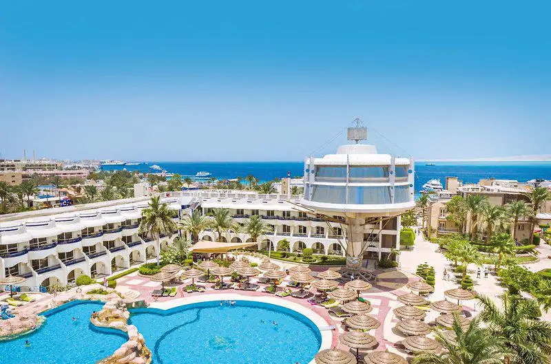 Sea Gull Beach Resort Hurghada bovenaanzicht van het hotel